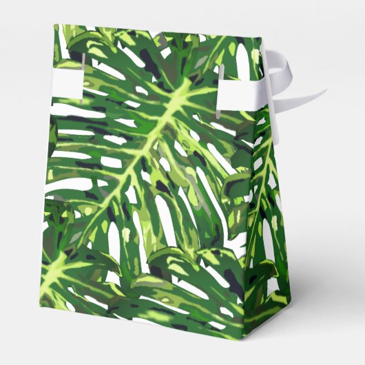 Tropische Blätter - Gefälligkeitsbox Geschenkschachtel (Rückseite)
