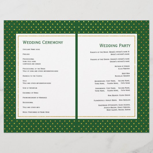 Tropische Blätter - gefaltetes Hochzeitsprogramm i (Rückseite)