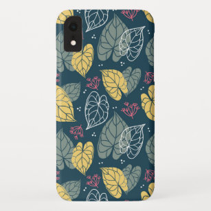 Tropische Blätter Gelb und Salbei-Grün Case-Mate iPhone Hülle