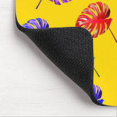 Tropische Blätter Gelbe Hintergrundmousepad Mousepad (Ecke)