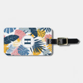 Tropische Blätter Gepäckmarke Gepäckanhänger (Vorderseite horizontal)