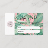 Tropische Blätter - Geschäftsleute empfehlen Freun Visitenkarte (Vorderseite)