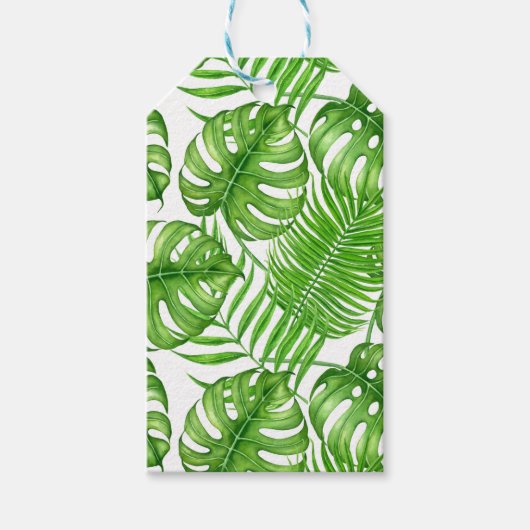 Tropische Blätter Geschenkanhänger (Vorderseite)
