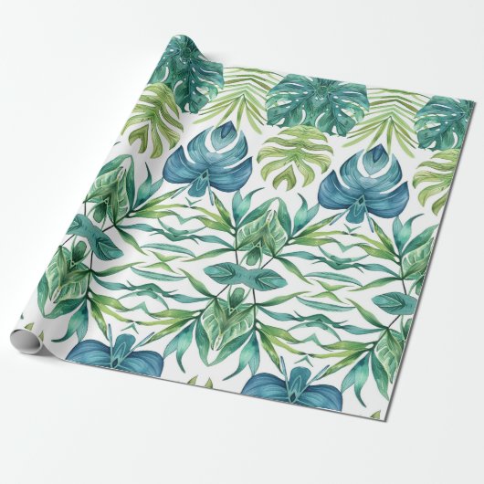 Tropische Blätter Geschenkpapier (Ungerollt)