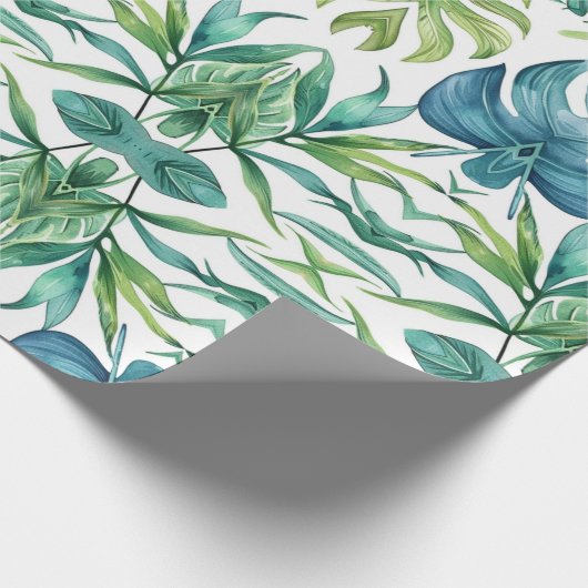 Tropische Blätter Geschenkpapier (Ecke)