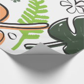 tropische Blätter Geschenkpapier (Ecke)