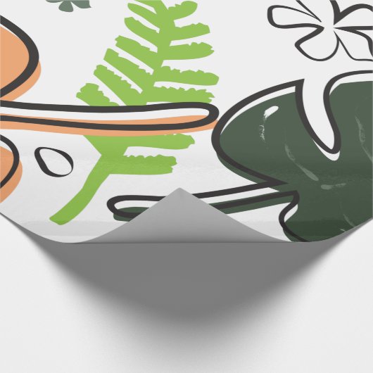 tropische Blätter Geschenkpapier (Ecke)