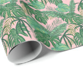 Tropische Blätter Geschenkpapier (Rolleneckpunkt)