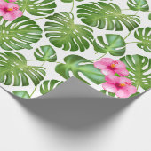 Tropische Blätter Geschenkpapier (Ecke)
