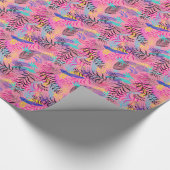 Tropische Blätter Geschenkpapier (Ecke)