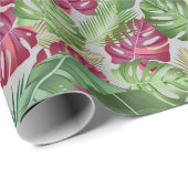 Tropische Blätter Geschenkpapier (Rolleneckpunkt)