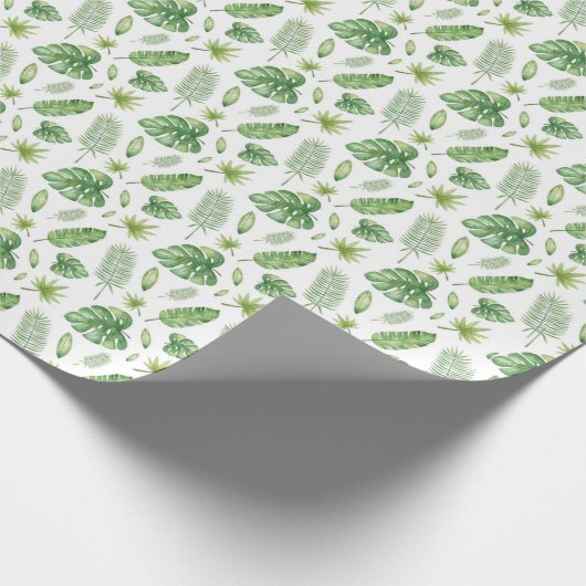 Tropische Blätter Geschenkpapier (Ecke)