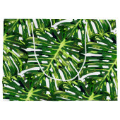 Tropische Blätter Geschenktasche Große Geschenktüte (Rückseite)