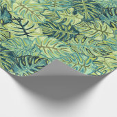 Tropische Blätter Geschenkwrap Geschenkpapier (Ecke)