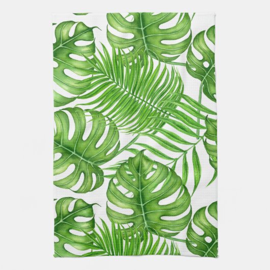 Tropische Blätter Geschirrtuch (Vertikal)