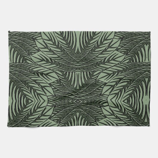 Tropische Blätter Geschirrtuch (Horizontal)