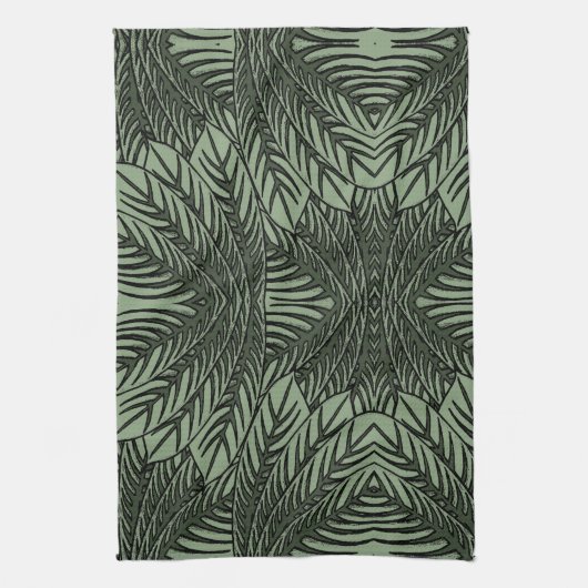 Tropische Blätter Geschirrtuch (Vertikal)
