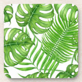 Tropische Blätter Getränkeuntersetzer (Vorderseite)