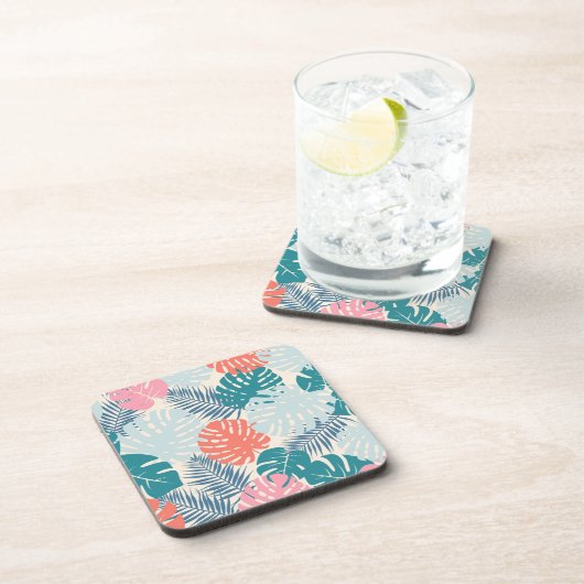 Tropische Blätter Getränkeuntersetzer (Rechte Seite)