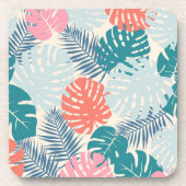 Tropische Blätter Getränkeuntersetzer (Vorderseite)