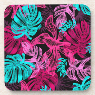 Tropische Blätter Getränkeuntersetzer