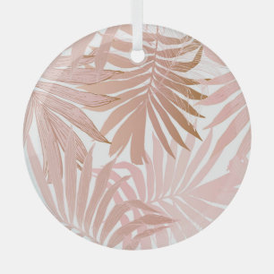 Tropische Blätter: glänzendes Farbverlaufsmuster. Ornament Aus Glas