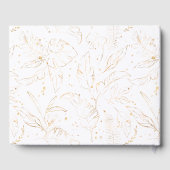 Tropische Blätter Gold Green Wedding Gästebuch (Rückseite)