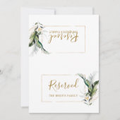 Tropische Blätter Gold-Hochzeit vorbehaltenes Zelt (Vorderseite)