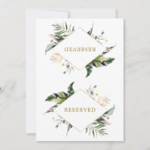 Tropische Blätter Gold-Hochzeit vorbehaltenes Zelt (Vorderseite)