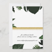 Tropische Blätter, Gold Save the Date (Rückseite)