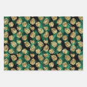 Tropische Blätter Gold und Grün (Vorderseite)