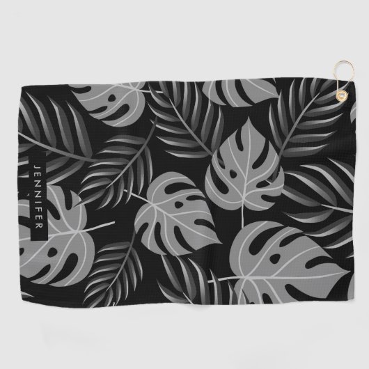 Tropische Blätter Golfhandtuch (Horizontal)