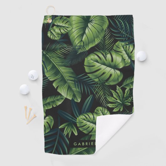 Tropische Blätter Golfhandtuch (Insitu)