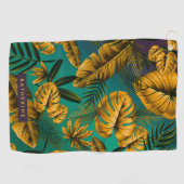 Tropische Blätter Golfhandtuch (Horizontal)