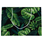 Tropische Blätter Große Geschenktüte (Vorderseite)
