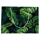 Tropische Blätter Große Geschenktüte (Rückseite)