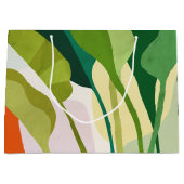 Tropische Blätter Große Geschenktüte (Vorderseite)