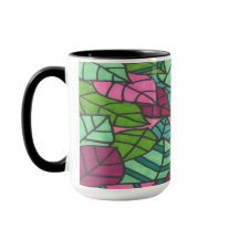 Tropische Blätter grün und rosa