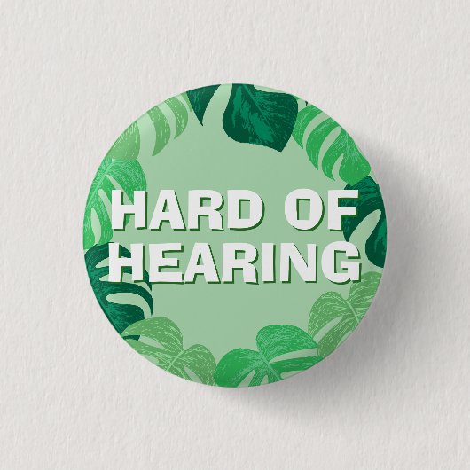 Tropische Blätter Grüne Hölle Button (Vorderseite)