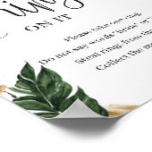 Tropische Blätter haben sich auf das Schilderspiel Poster (Ecke)