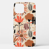 Tropische Blätter handgezeichnet nahtlos Muster. B Case-Mate iPhone Hülle (Rückseite)