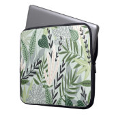 Tropische Blätter: HandGezeichnet Vintages Drucken Laptopschutzhülle (Vorderseite Links)