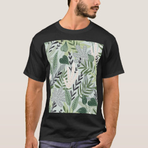 Tropische Blätter: HandGezeichnet Vintages Drucken T-Shirt