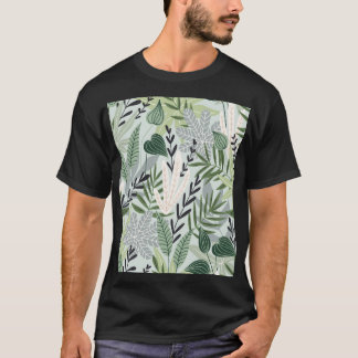 Tropische Blätter: HandGezeichnet Vintages Drucken T-Shirt