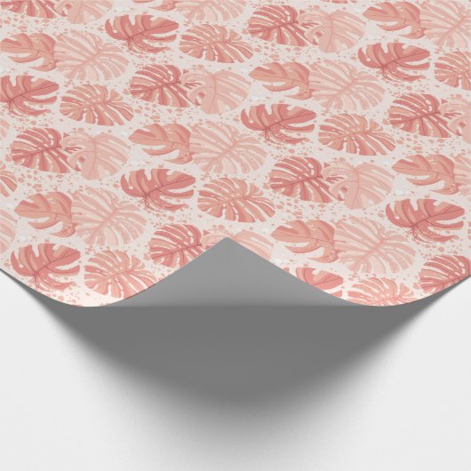 Tropische Blätter: handgezeichnet Vintages Muster. Geschenkpapier (Ecke)