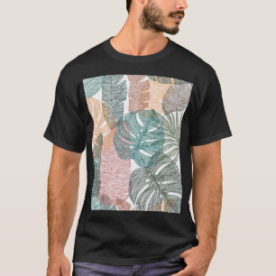 Tropische Blätter: handgezeichnet Vintages Muster. T-Shirt