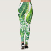 Tropische Blätter Hawaii Modern Summer Beach Moder Leggings (Rückseite)