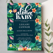 Tropische Blätter Hawaiian Floral Aloha Babydusche
