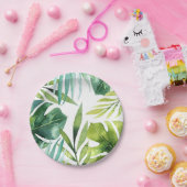 Tropische Blätter Hawaiian Summer Party Hochzeit Pappteller (Party)