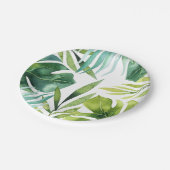 Tropische Blätter Hawaiian Summer Party Hochzeit Pappteller (Schrägansicht)